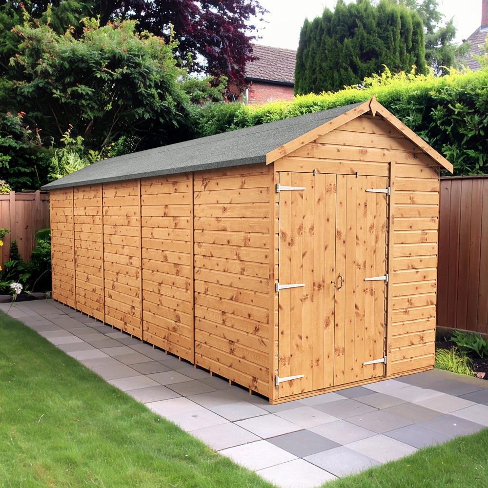 Empire Sheds 6 x 20ft Double Door Tongue and Groove Wooden Apex Garden Shed Image 2