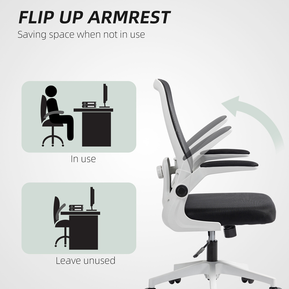 Portland Black Mesh Tilting Office Desk Chair with Lumbar Support Image 8