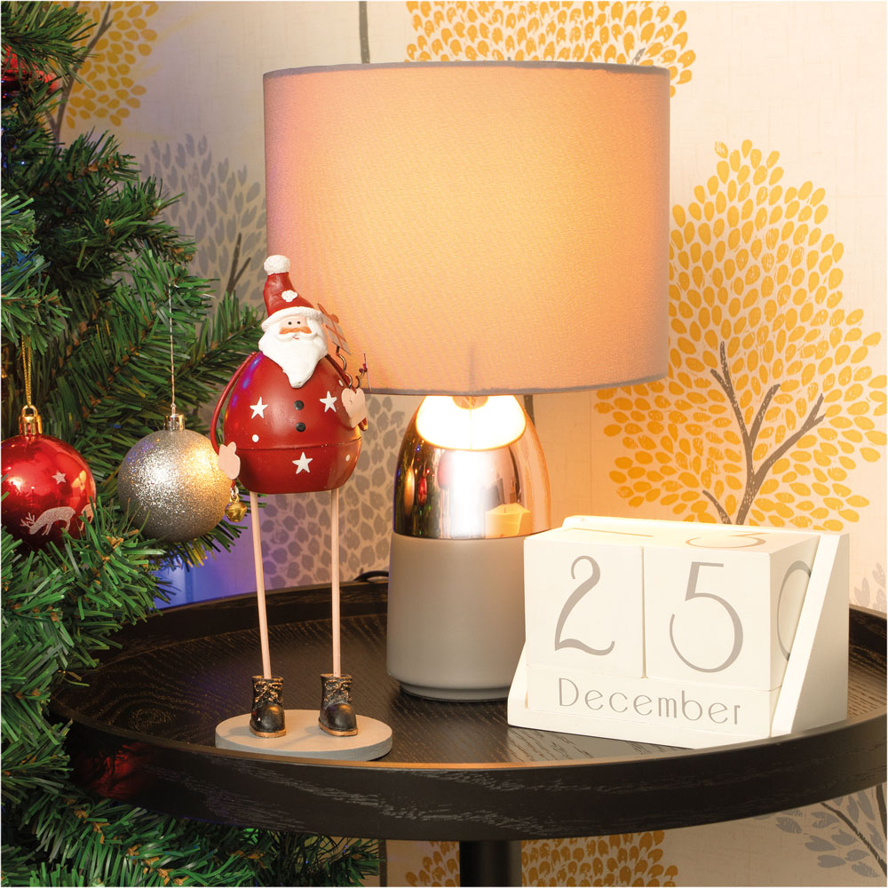 St Helens Red Santa Metal Christmas Decoration Image 2