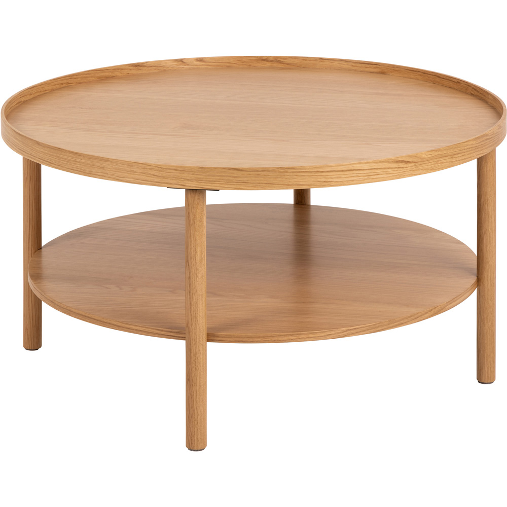 Florence Banbury Single Shelf Round Oak Coffee Table Image 2
