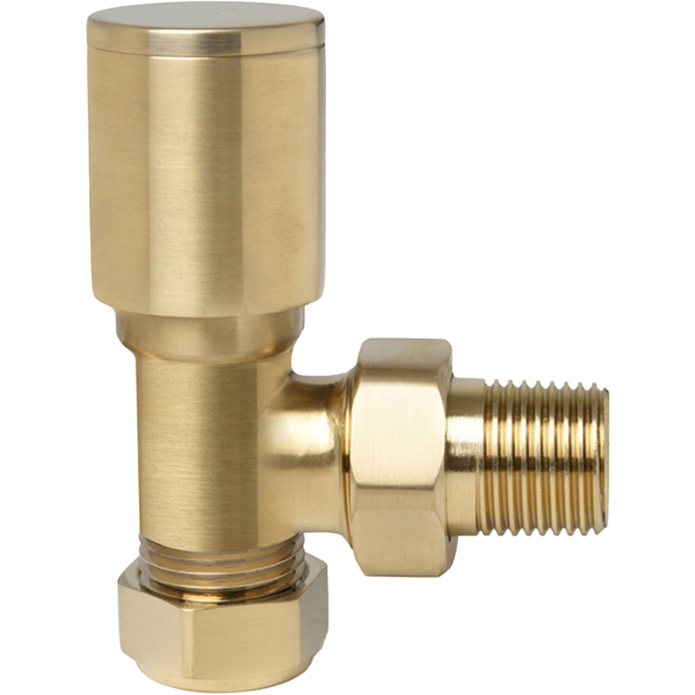 Go Bathrooms Gold Angled Radiator Valves 15mm 2 pack Image 2
