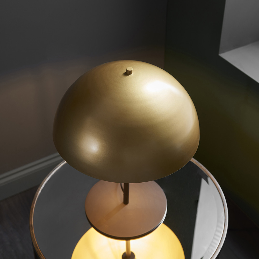 Merano Nuoro Soft Gold Shade Dark Bronze Effect Table Lamp Image 4