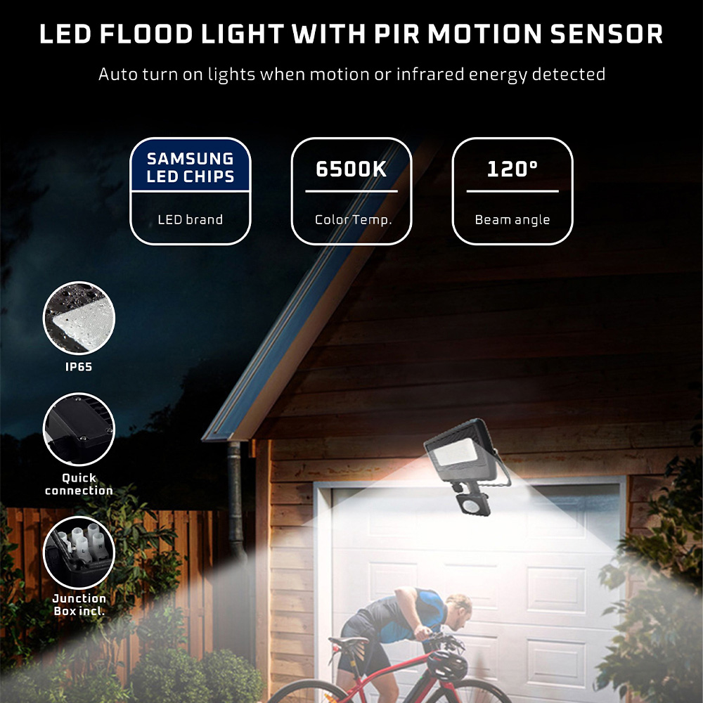 ValueLights Slimline Black LED Garden Wall Floodlight Image 6