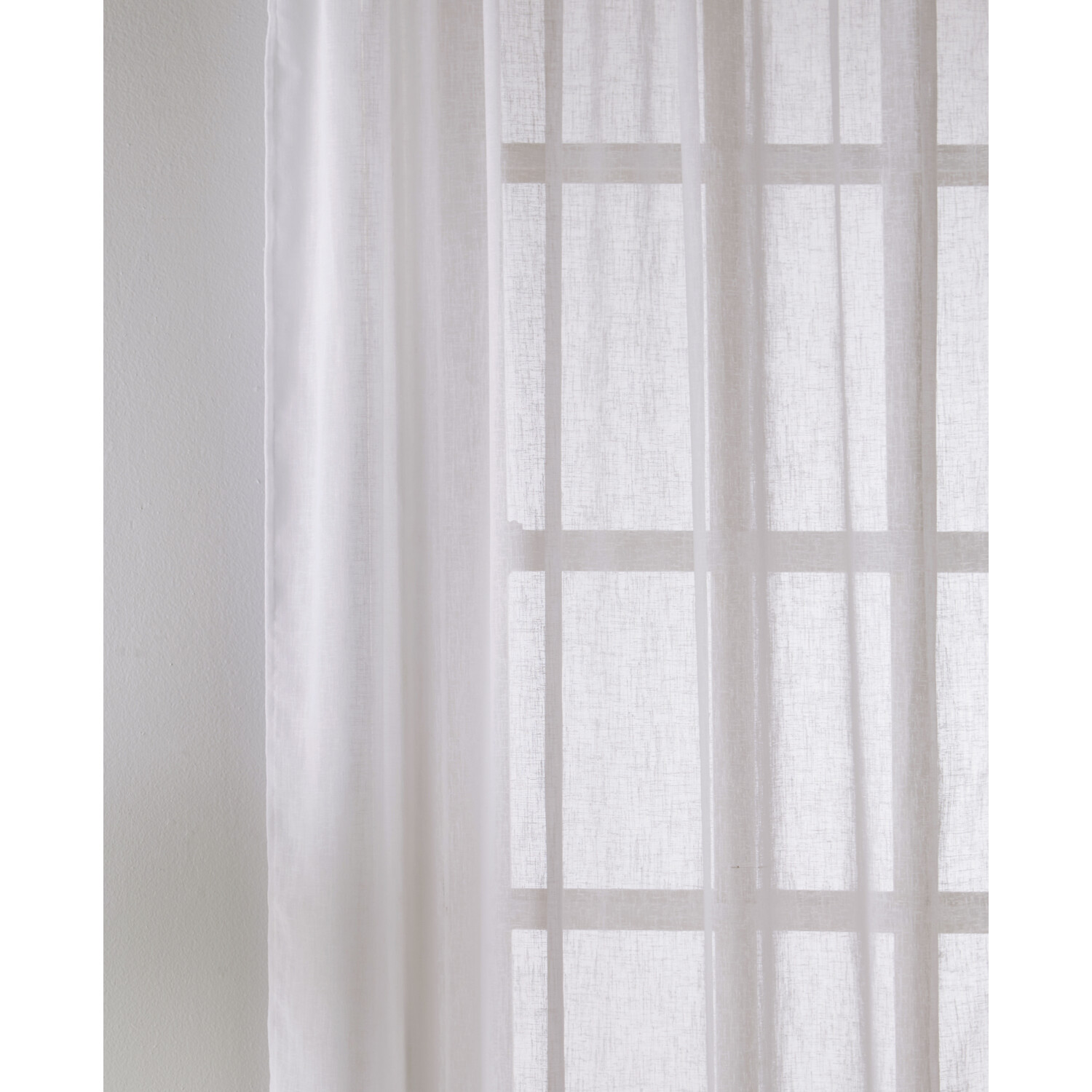 Eden Recycled Textured Voile - White / 229cm Image 2