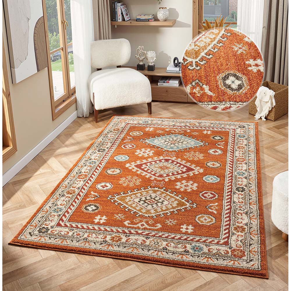 Portland HMC 5567 Terracotta Cashmere Rug 200 x 290cm Image 4