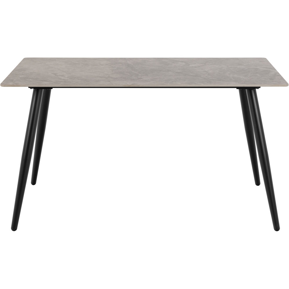 Florence 4 Seater Grey and Black Wicklow Rectangular Dining Table Image 3