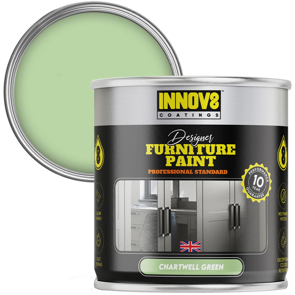 Innov8 Coatings Chartwell Green Satin Furniture Paint 750ml Image 1