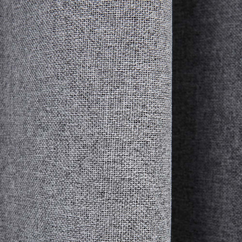 Living and Home Solid Grey Blackout Chenille Curtains 168 x 229cm Image 5