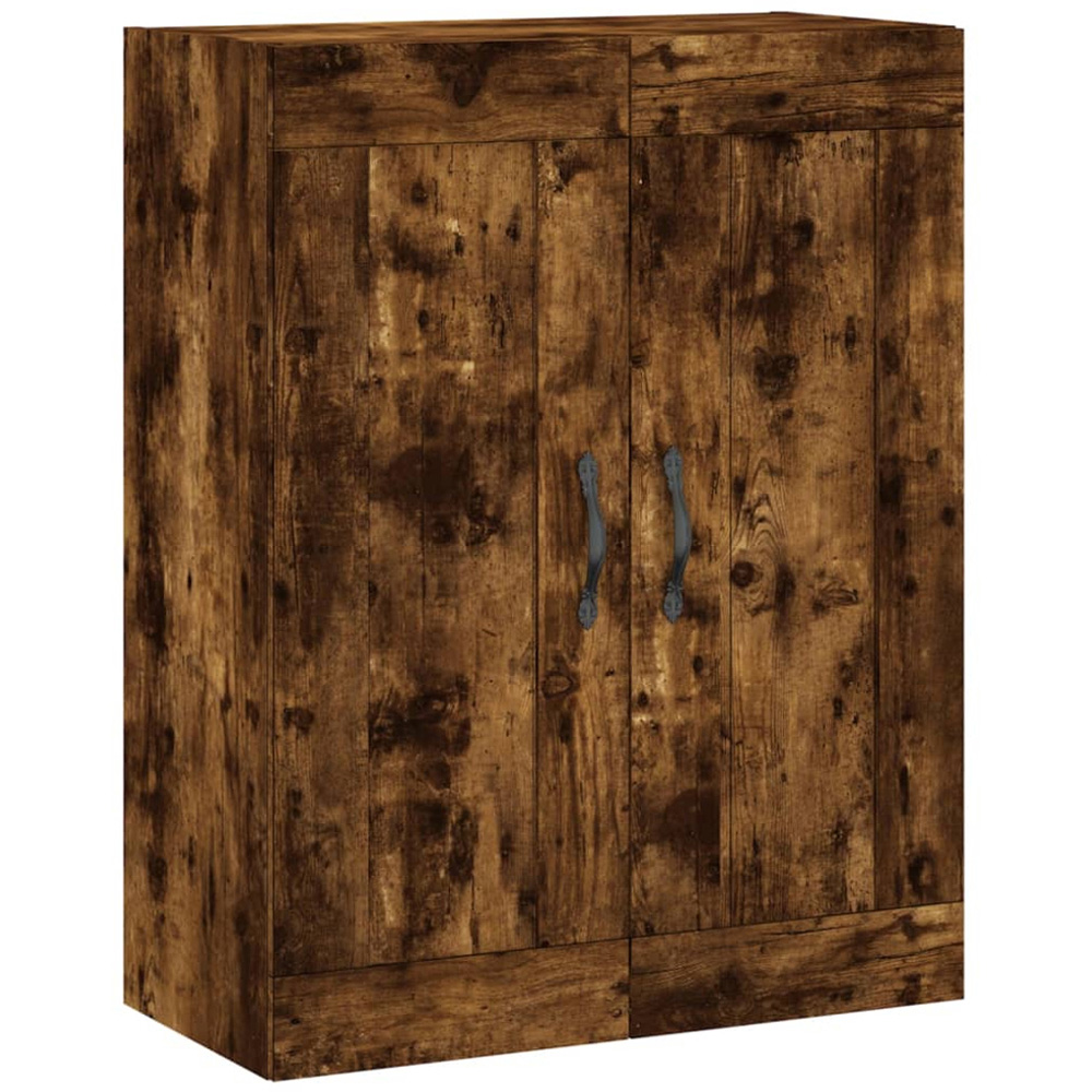 vidaXL 2 Door Brown Smoked Oak Wall Mounted Cabinet Image 2