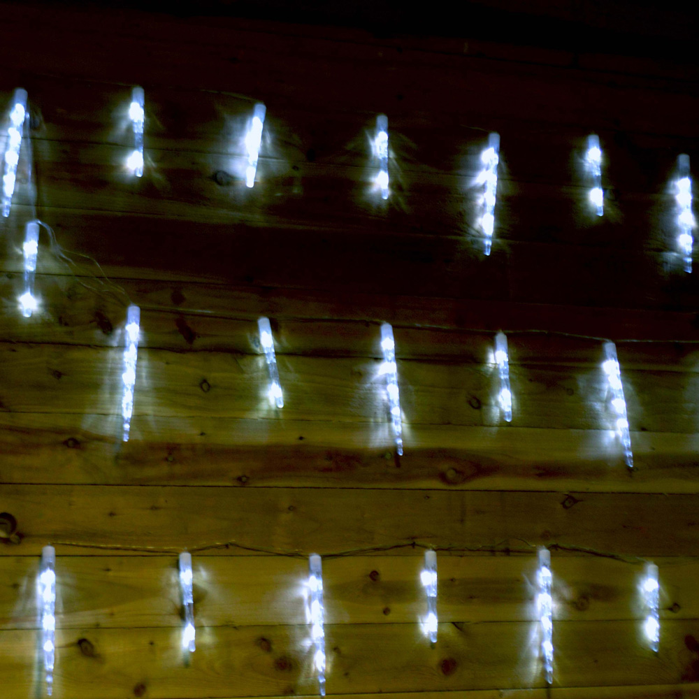Premier 72 Cool White LED Clear Cable Icicle String Light 6.9m Image 7