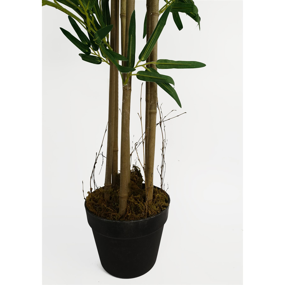 Leaf Natural Green Bamboo Artificial Tree in Pot 5ft Image 3