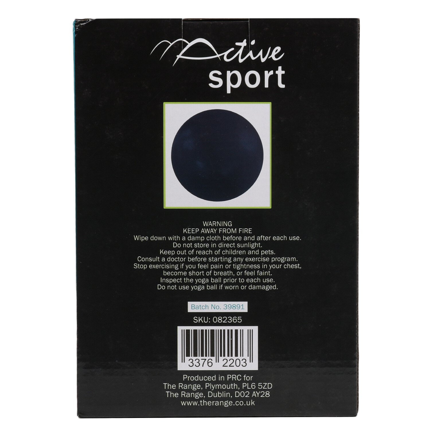 Active Sport 65cm Yoga Ball - Blue Image 5