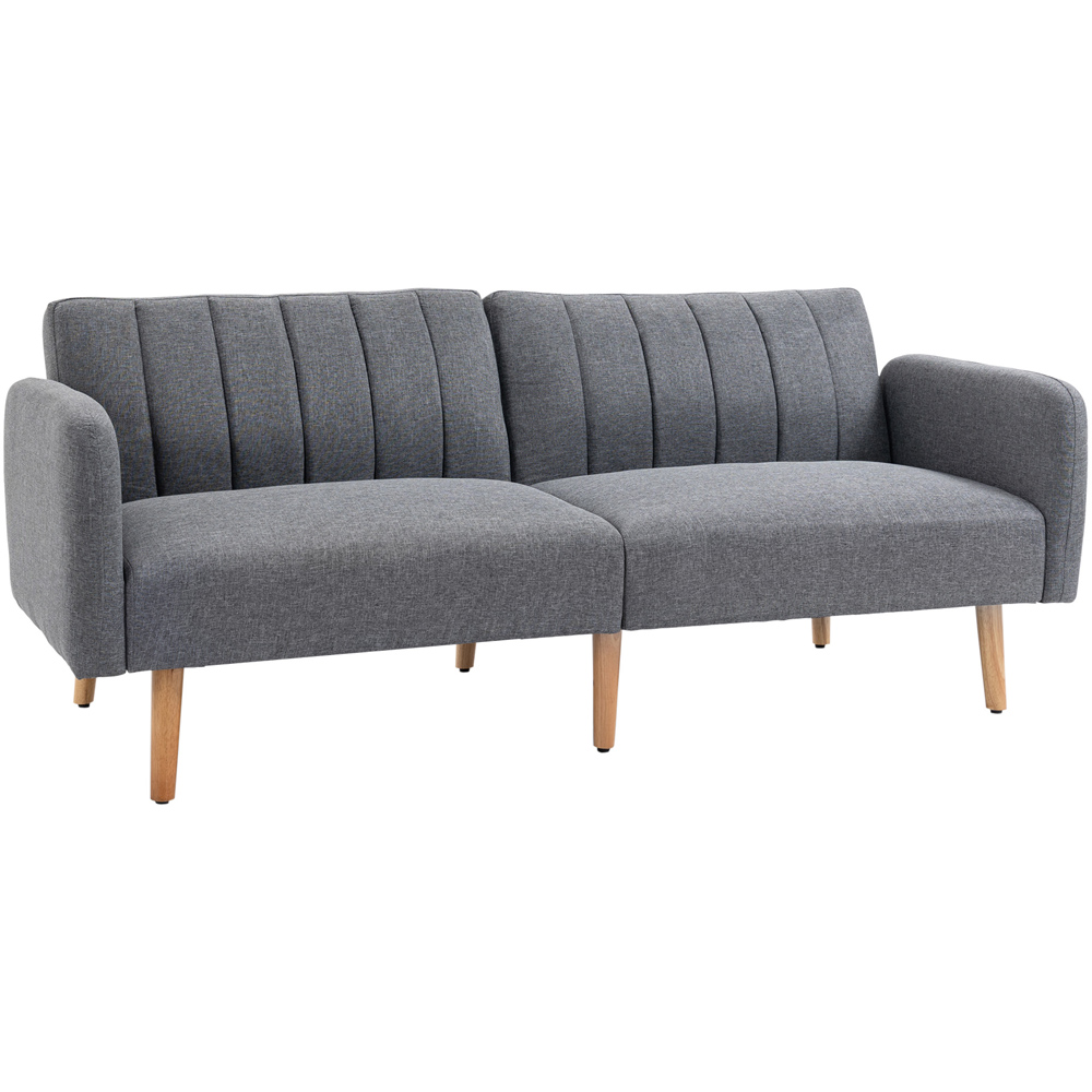 Portland 2 Seater Grey Sofa Bed Image 2