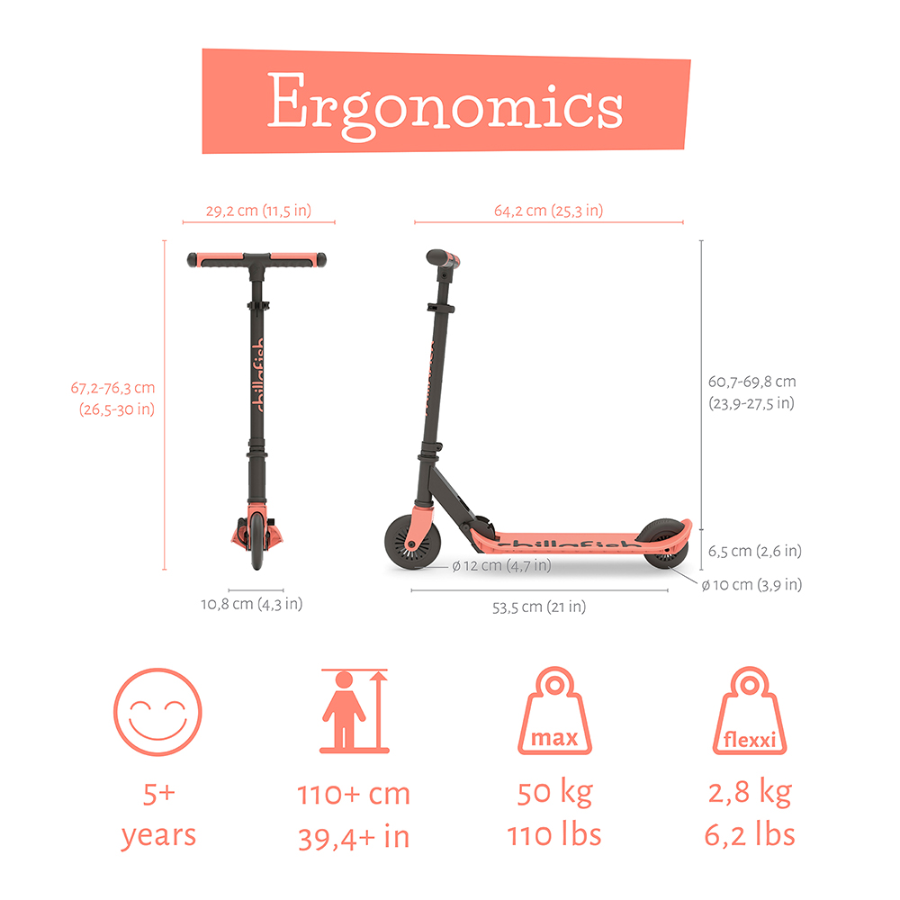 Chillafish Flexxi Flamingo 2 Wheel Foldable Scooter Image 9
