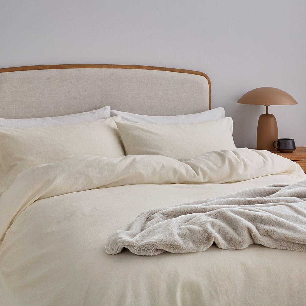Helena Springfield Double Ivory Brushed Cotton Duvet Set Image 3