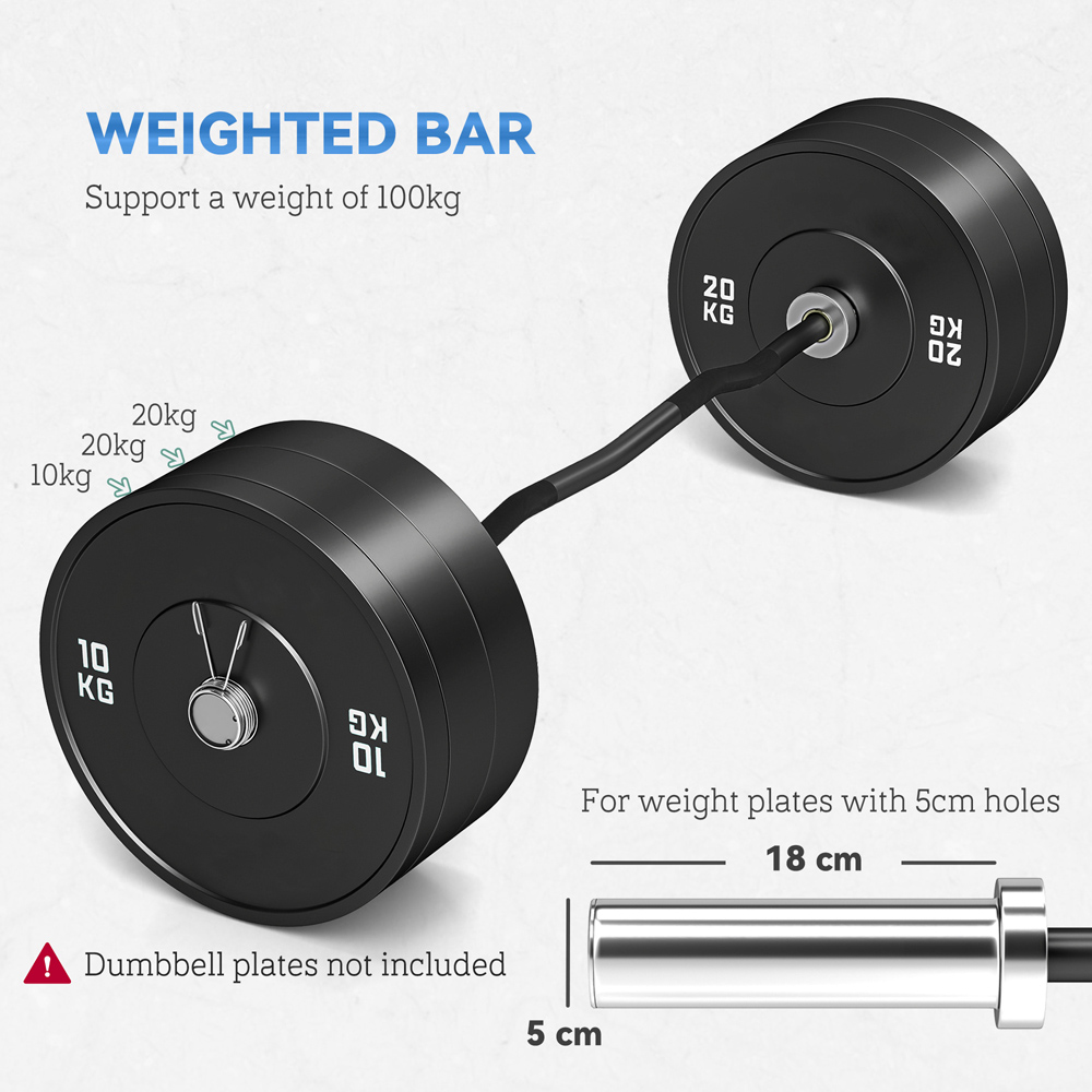 SPORTNOW Olympic EZ Curl Bar 120cm Image 6