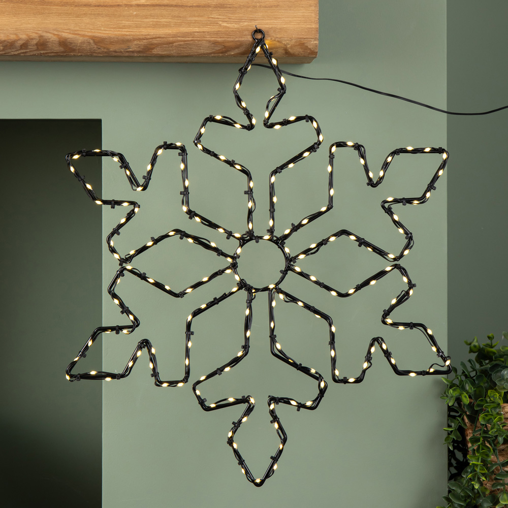 Samuel Alexander FlexiBrights 165 Warm White LED Light-Up Christmas Snowflake 50cm Image 4