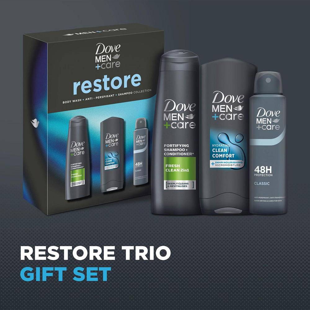 Dove Men+Care Restore Trio Gift Set 4 Pack Image 6