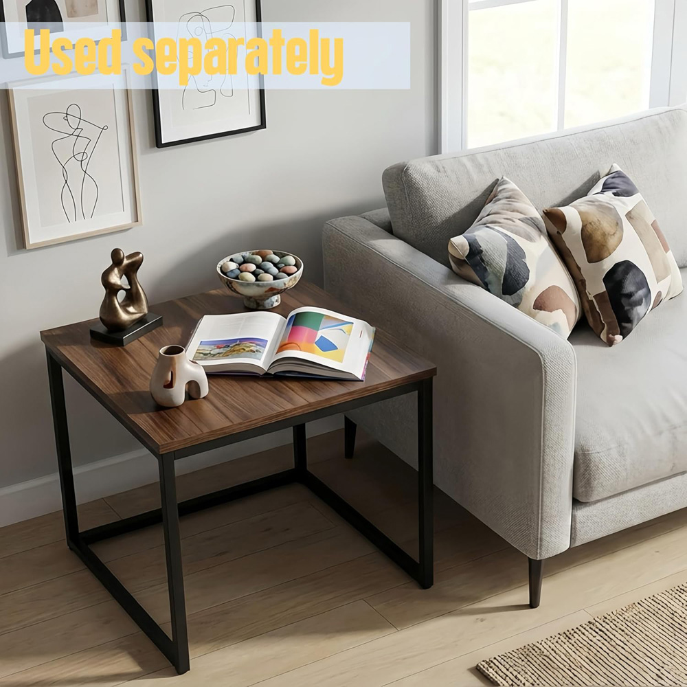 Alivio Brown Industrial Nest of Tables Set of 3 Image 6