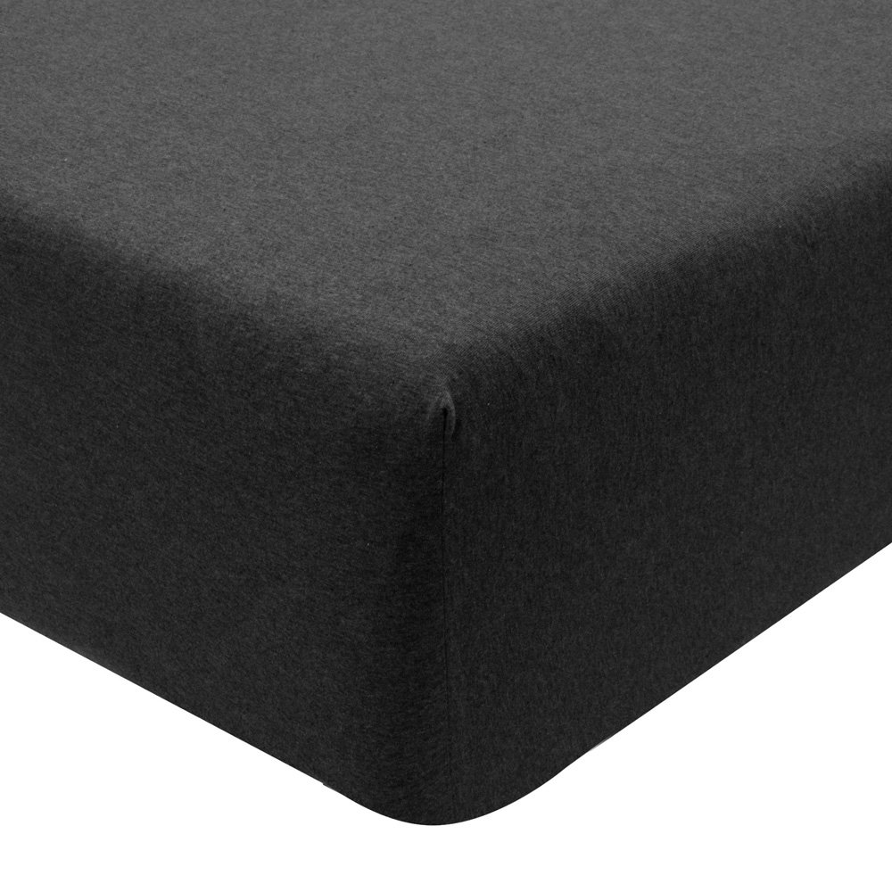 Smart Living Double Charcoal Jersey Melange Duvet Cover Set Image 4