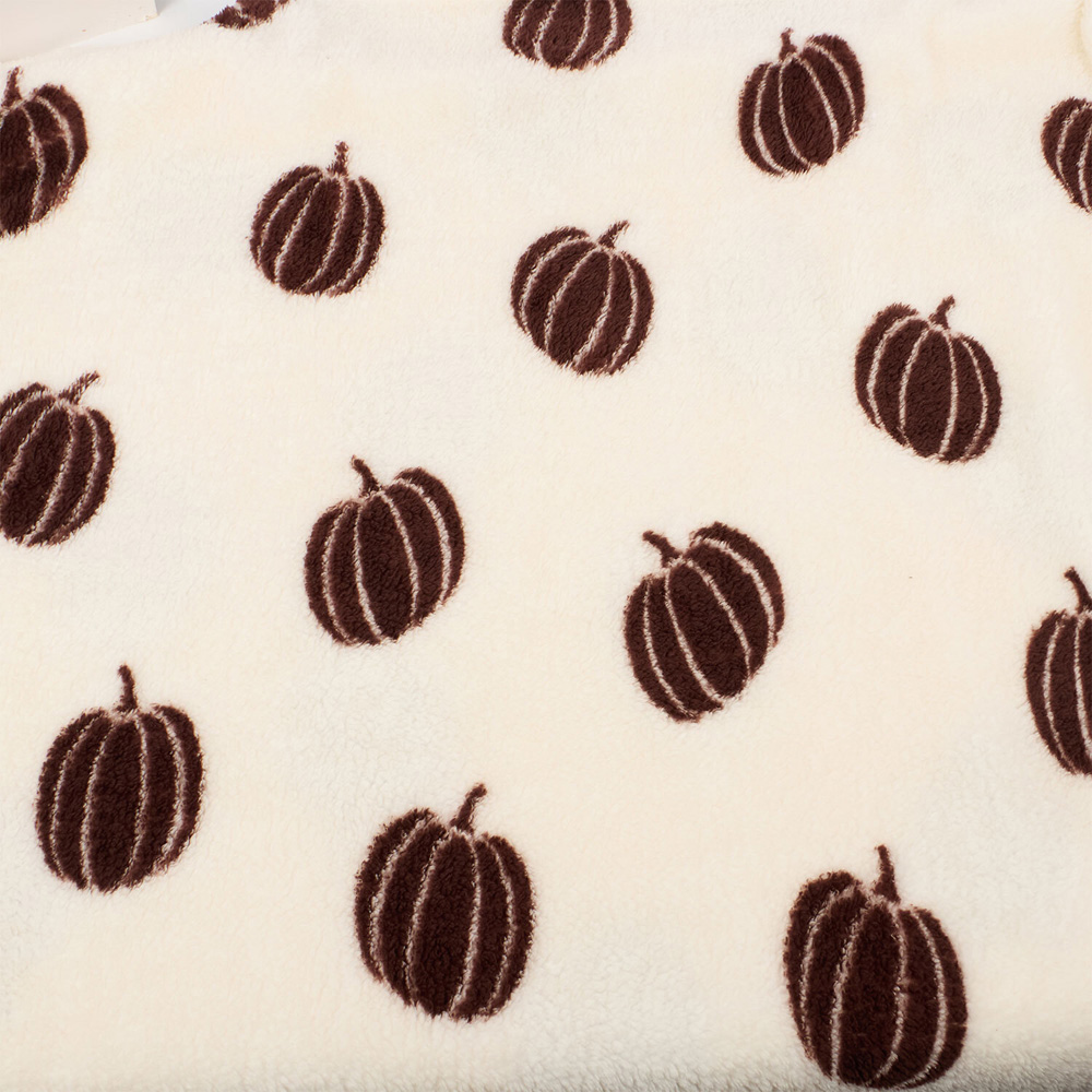 Pumpkin Sherpa Throw Neutral Image 3