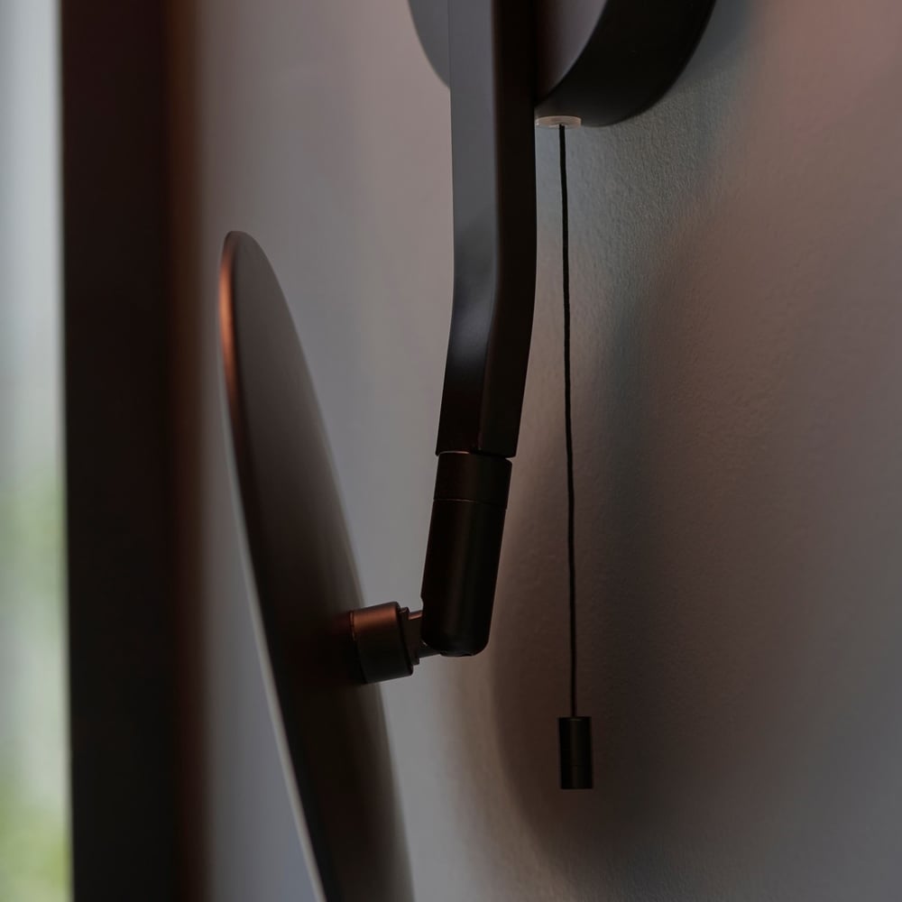 Merano Riomaggiore Matt Black Mirrored Bathroom Wall Light Image 5