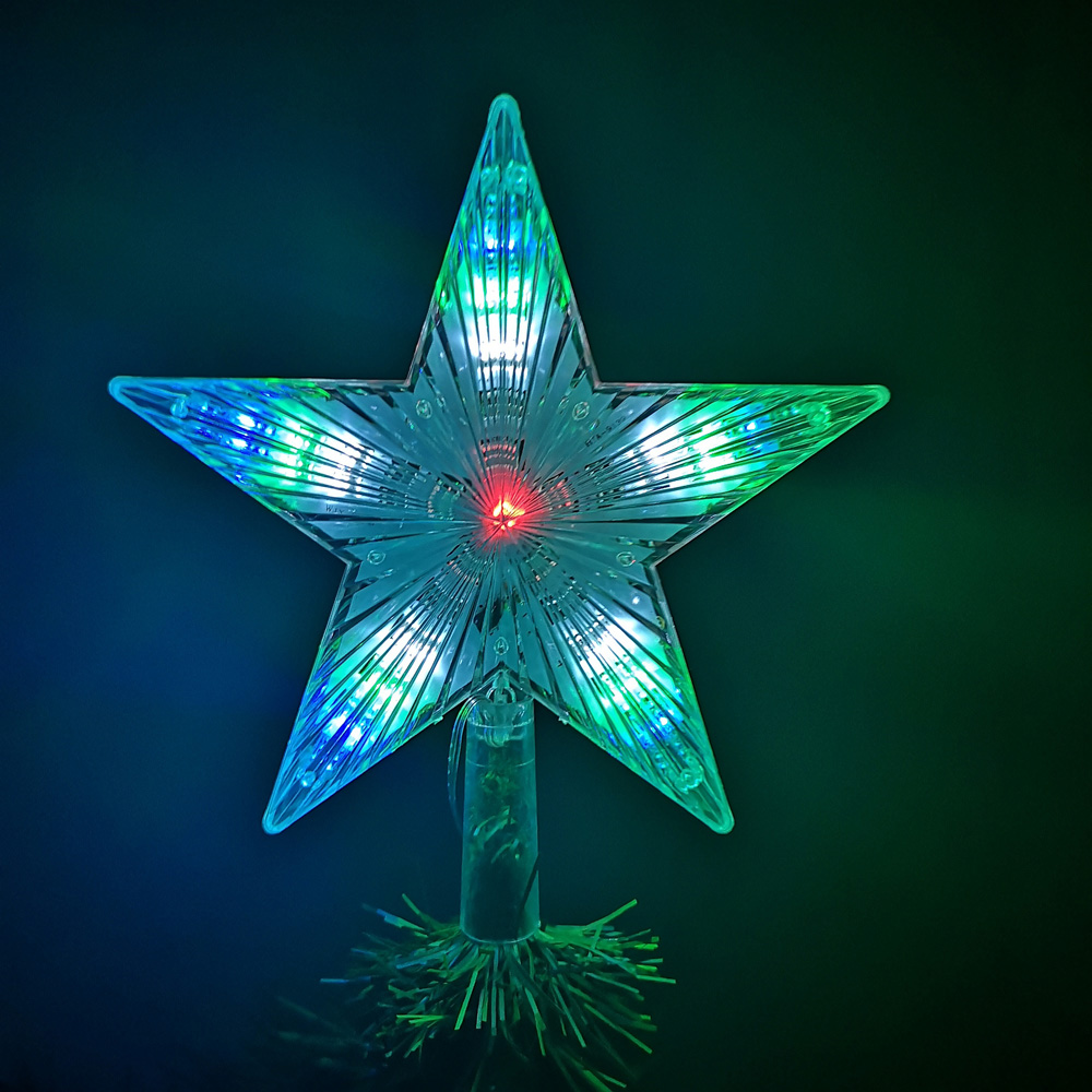 Samuel Alexander Multicolour LED Star Christmas Tree Topper Image 5