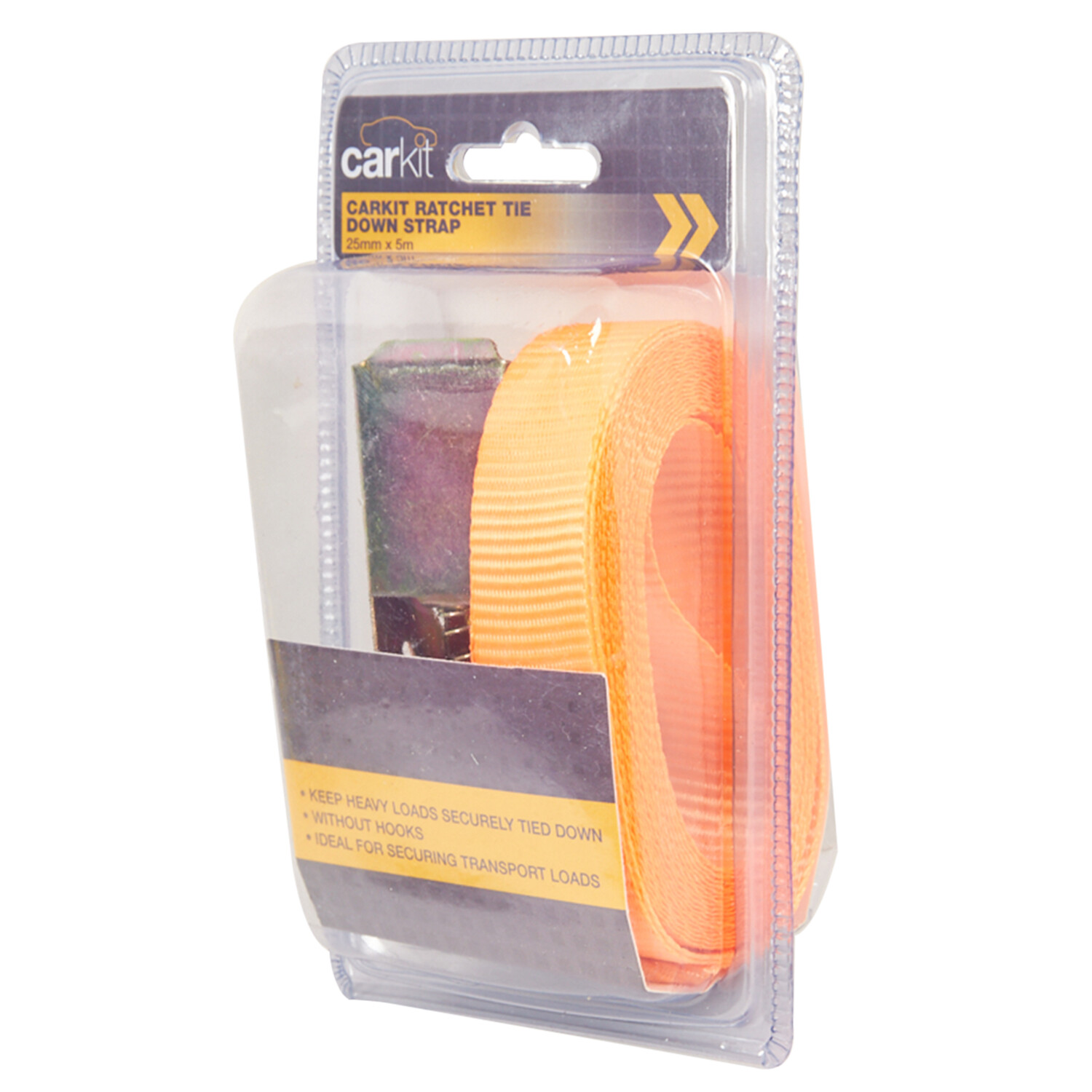 Ratchet Tie Down Strap Yellow Image 3