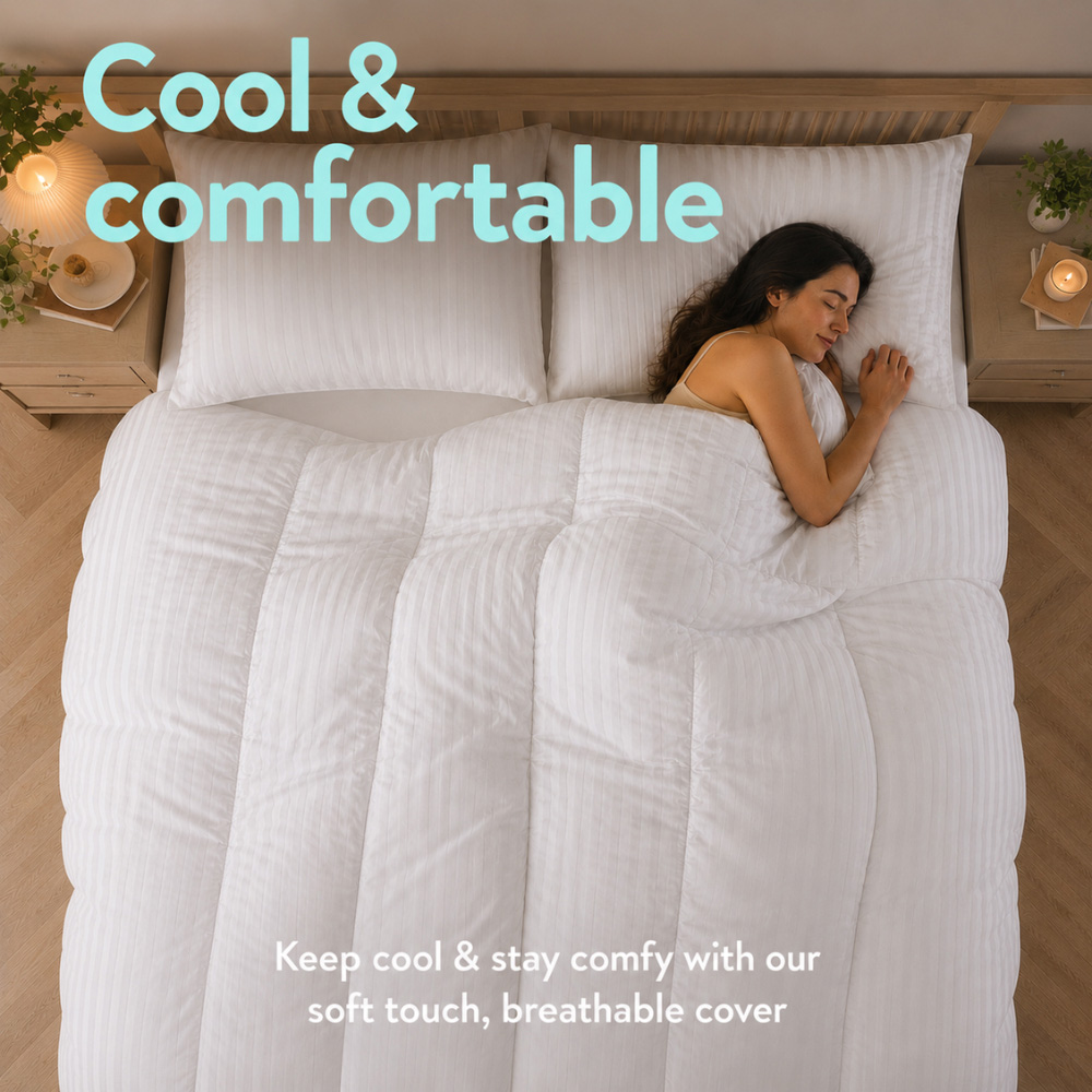 MHG Living Super King Size Summer Lightweight Hollowfibre Duvet 4.5 Tog Image 3
