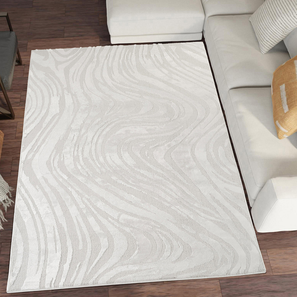 Desire Rugs Hamilton Silver Marble Rug 80 x 150cm Image 2