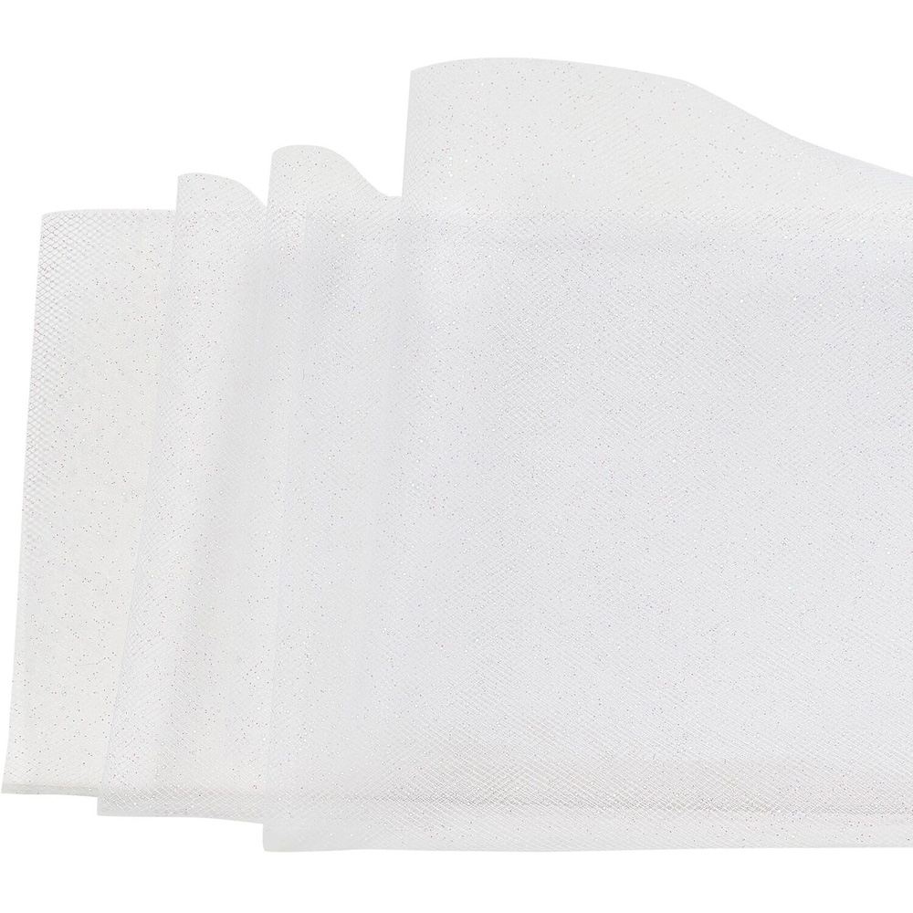 True Moments Silver Glitter Tulle Roll 6 x 360 inch Image 7