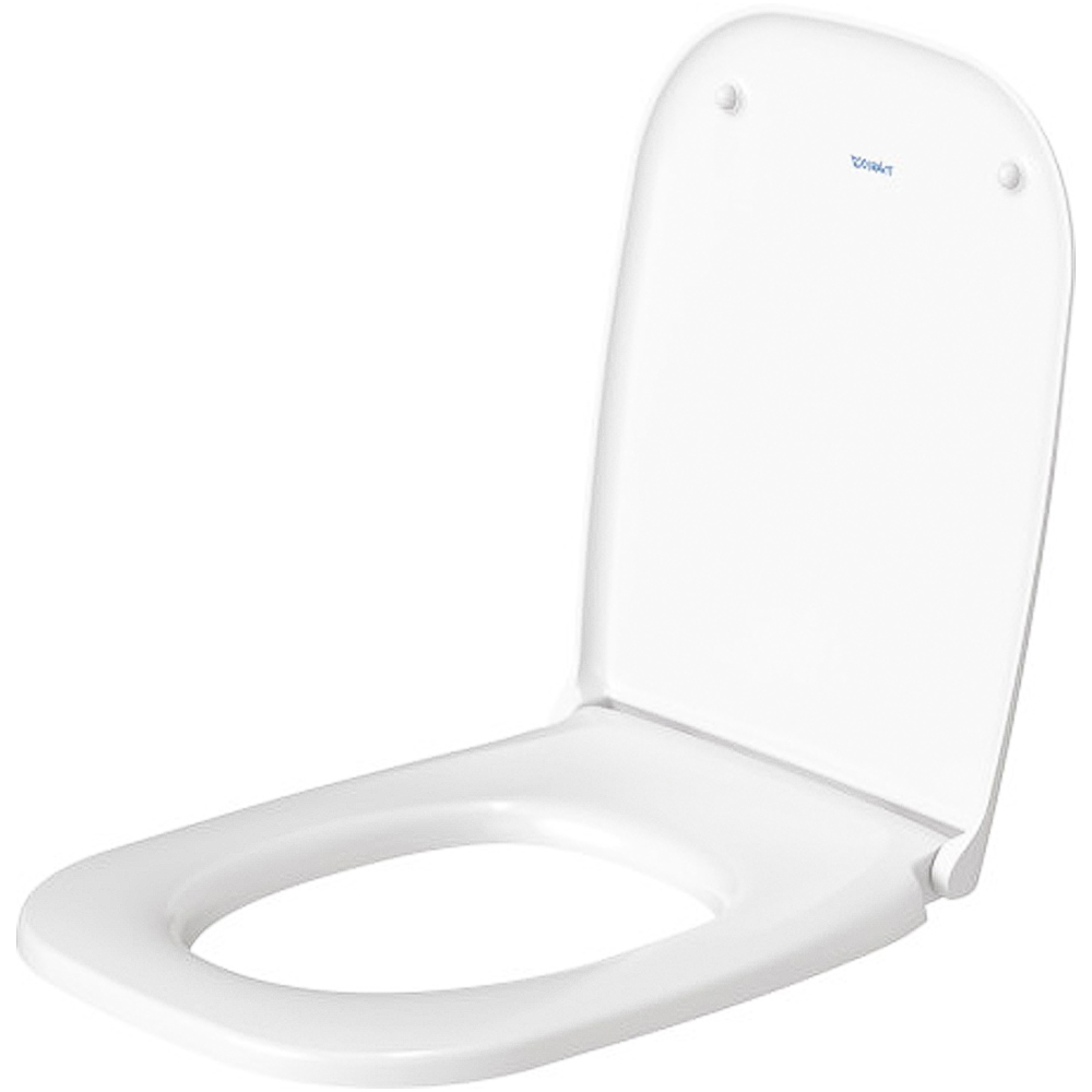 Duravit D-Code White Compact Soft Close Toilet Seat and Cover 359 x 443mm Image 1