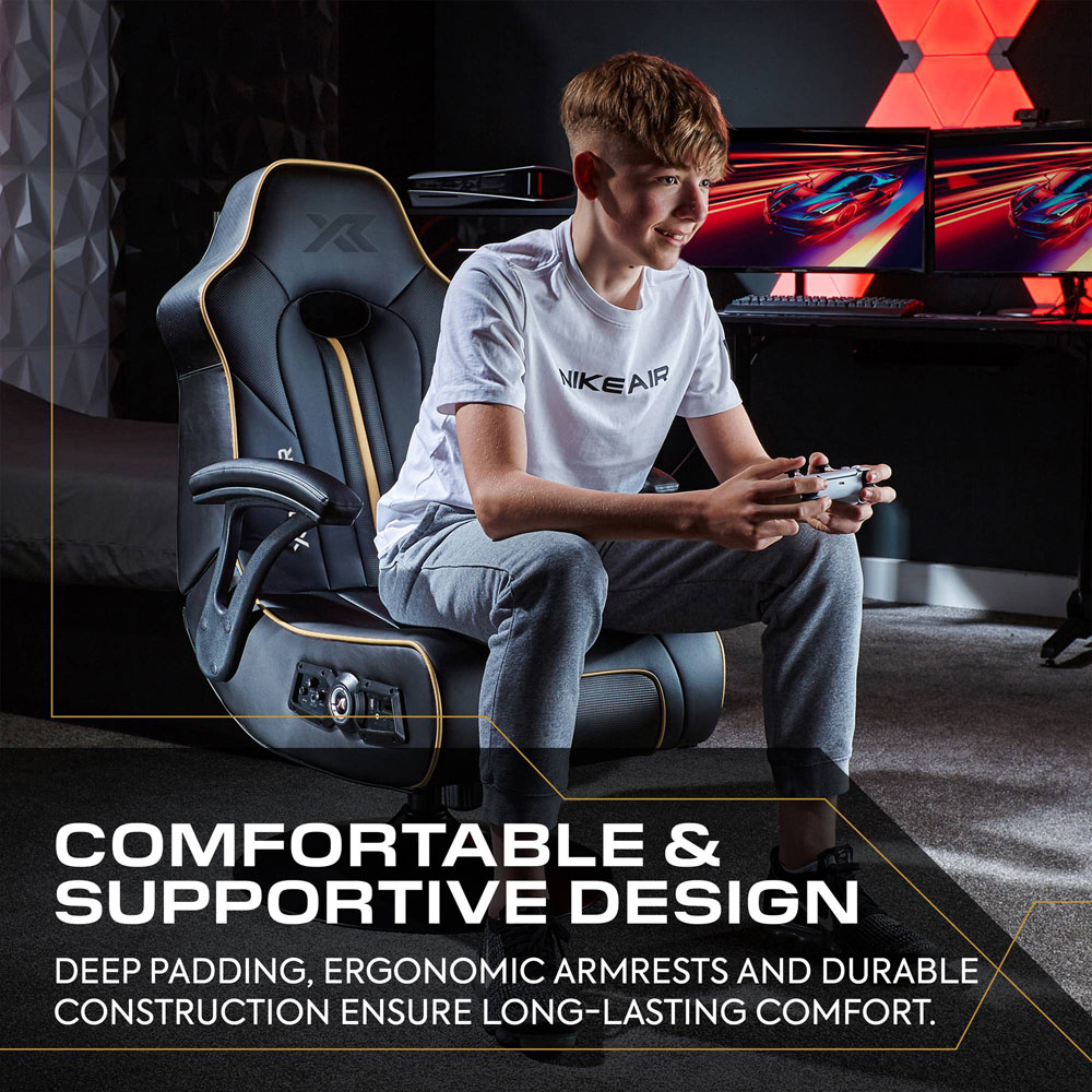 X Rocker Torque 2.1 Gold Stereo Audio Console Gaming Chair with Vibration Image 5