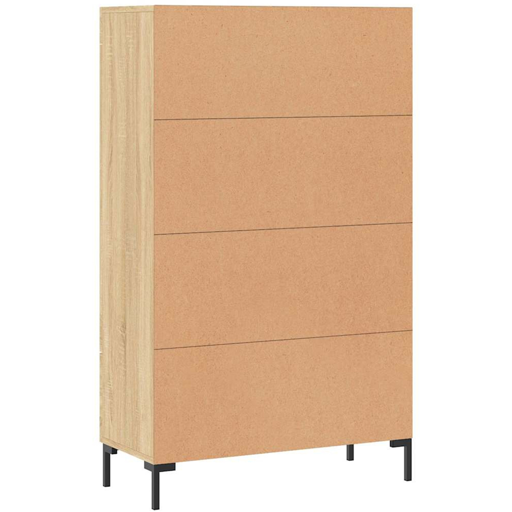 vidaXL 2 Glass Door Single Drawer Sonoma Oak Highboard Image 8