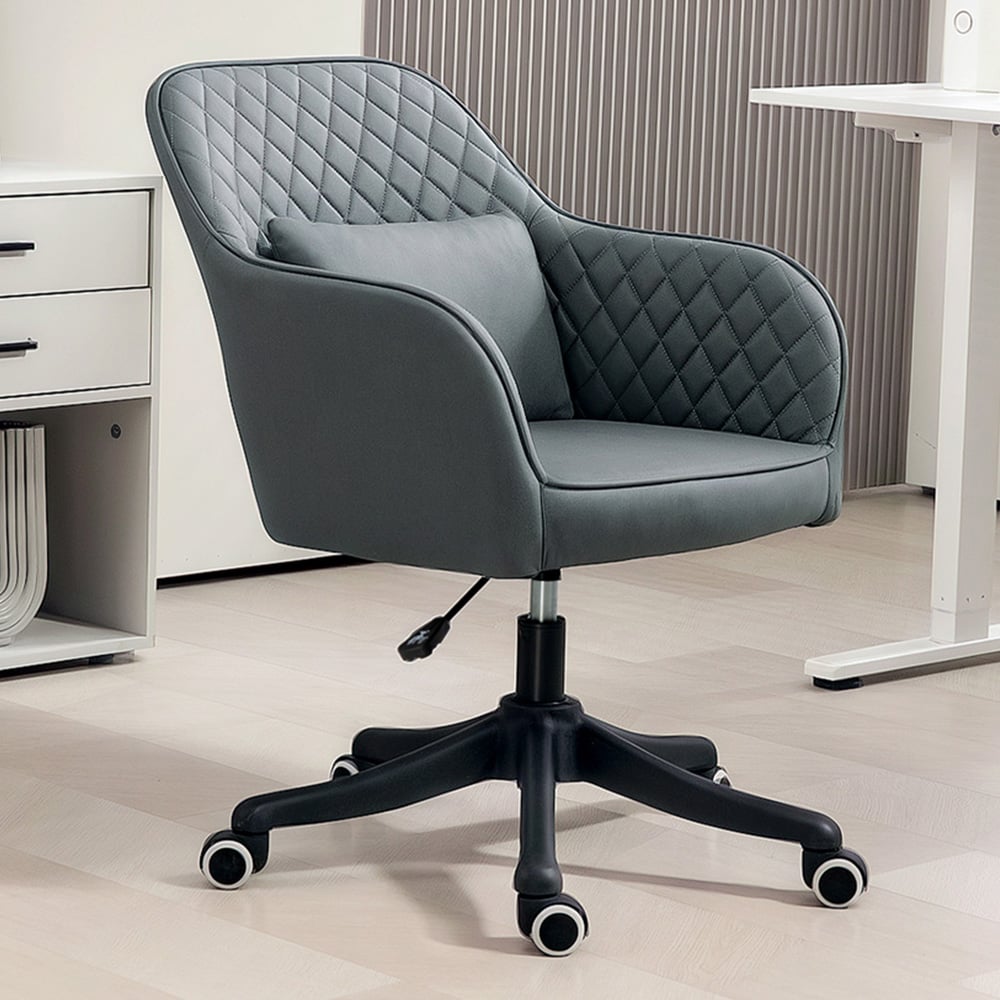 Portland Grey Rechargeable Vibration Massage Office Chair Image 1