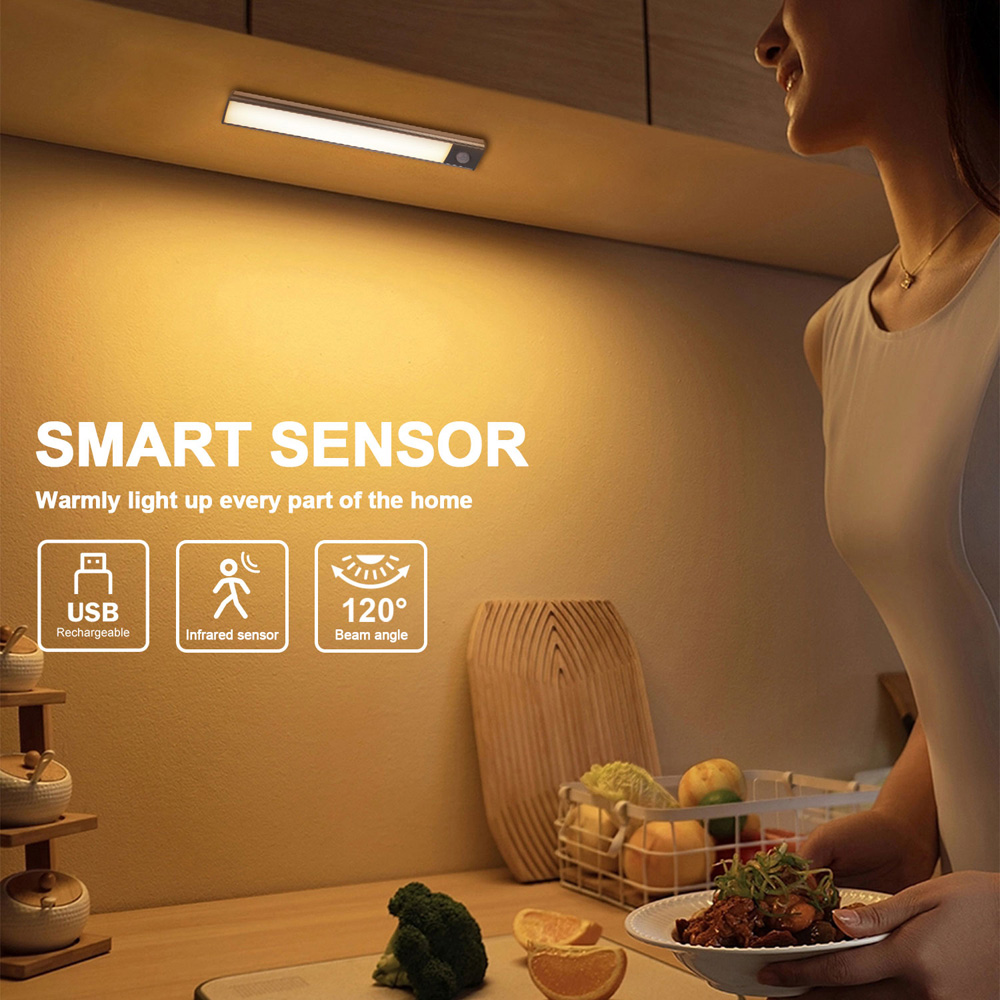 ExtraStar 2 Pack 1W Rechargeable Smart Sensor Tri Tone Temperature Wardrobe Cabinet Light Image 5