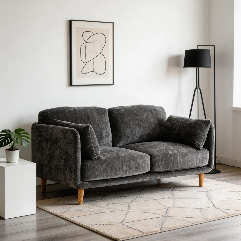 Furniture One 2 Seater Luxury Mid Century Sofa Image 4