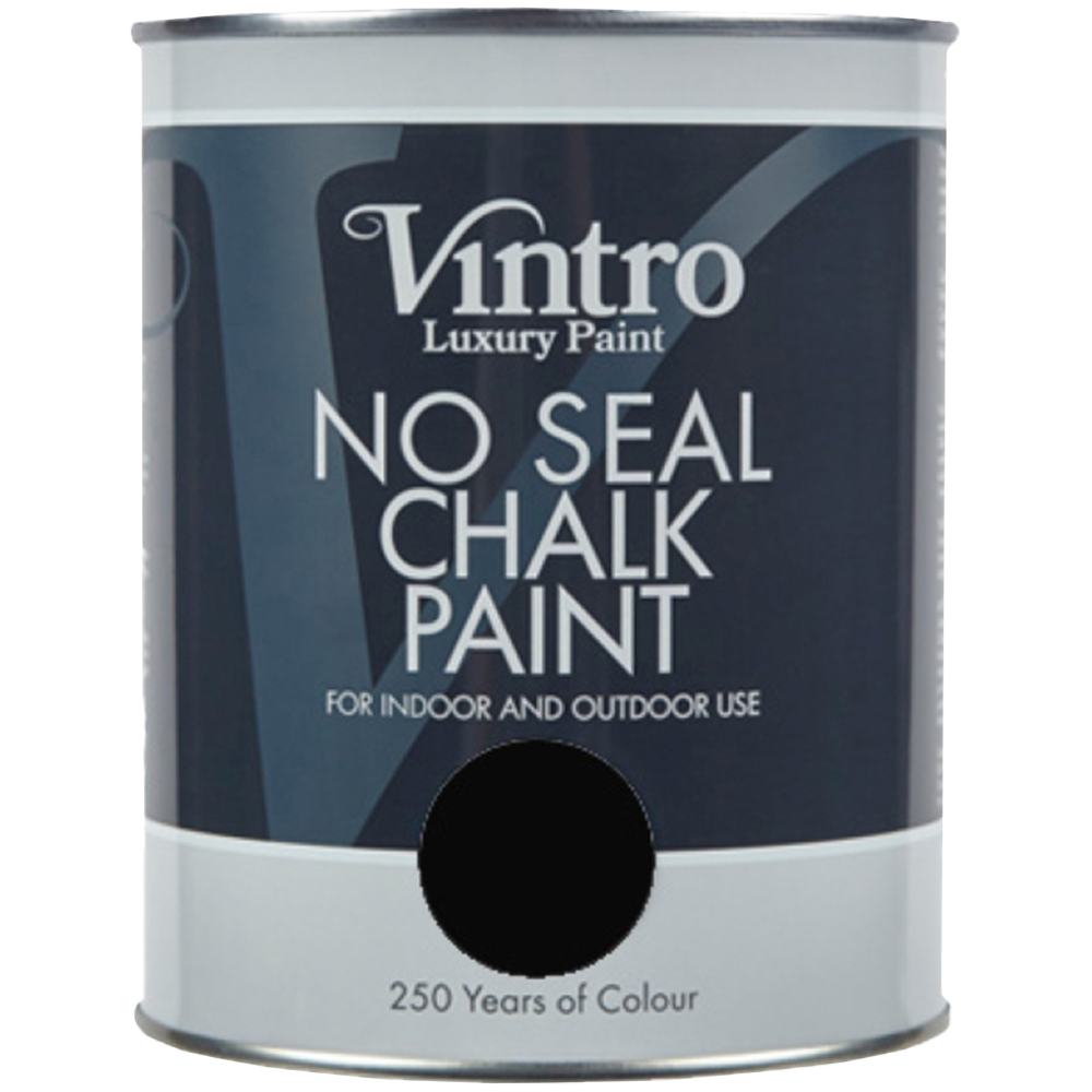Vintro Paint Victorian Black No Seal Chalk Paint 1L Image 2