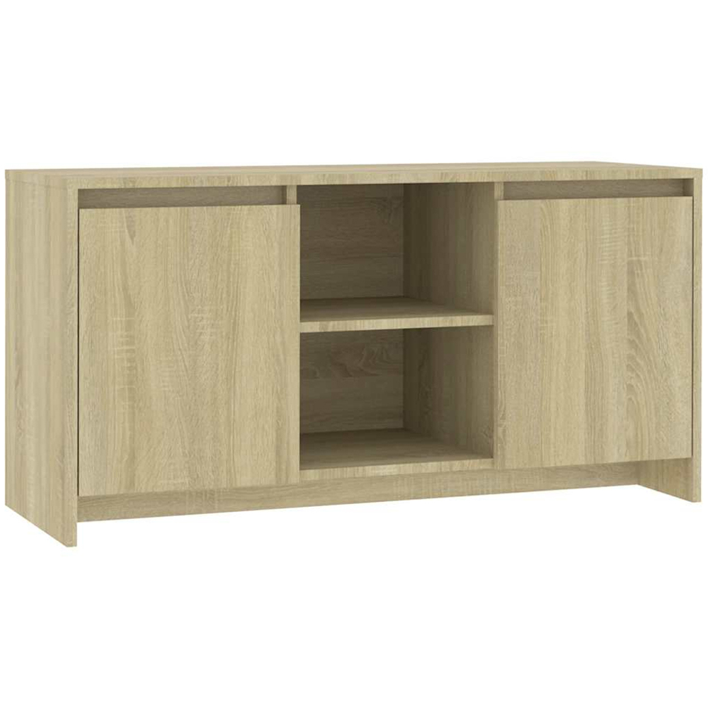 vidaXL 2 Door 2 Shelf Sonoma Oak TV Cabinet Image 2