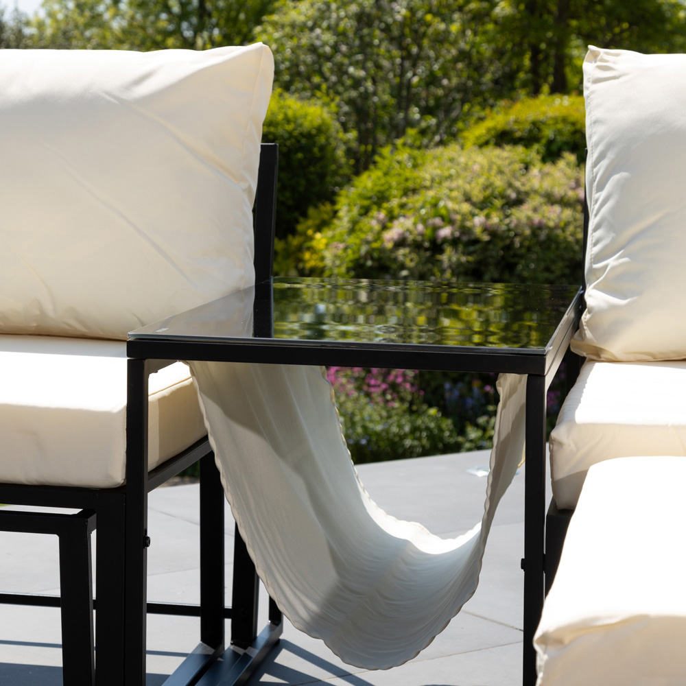 Artemis Home Serano 4 Seater Cream Garden Lounge Set with Cushion Image 5