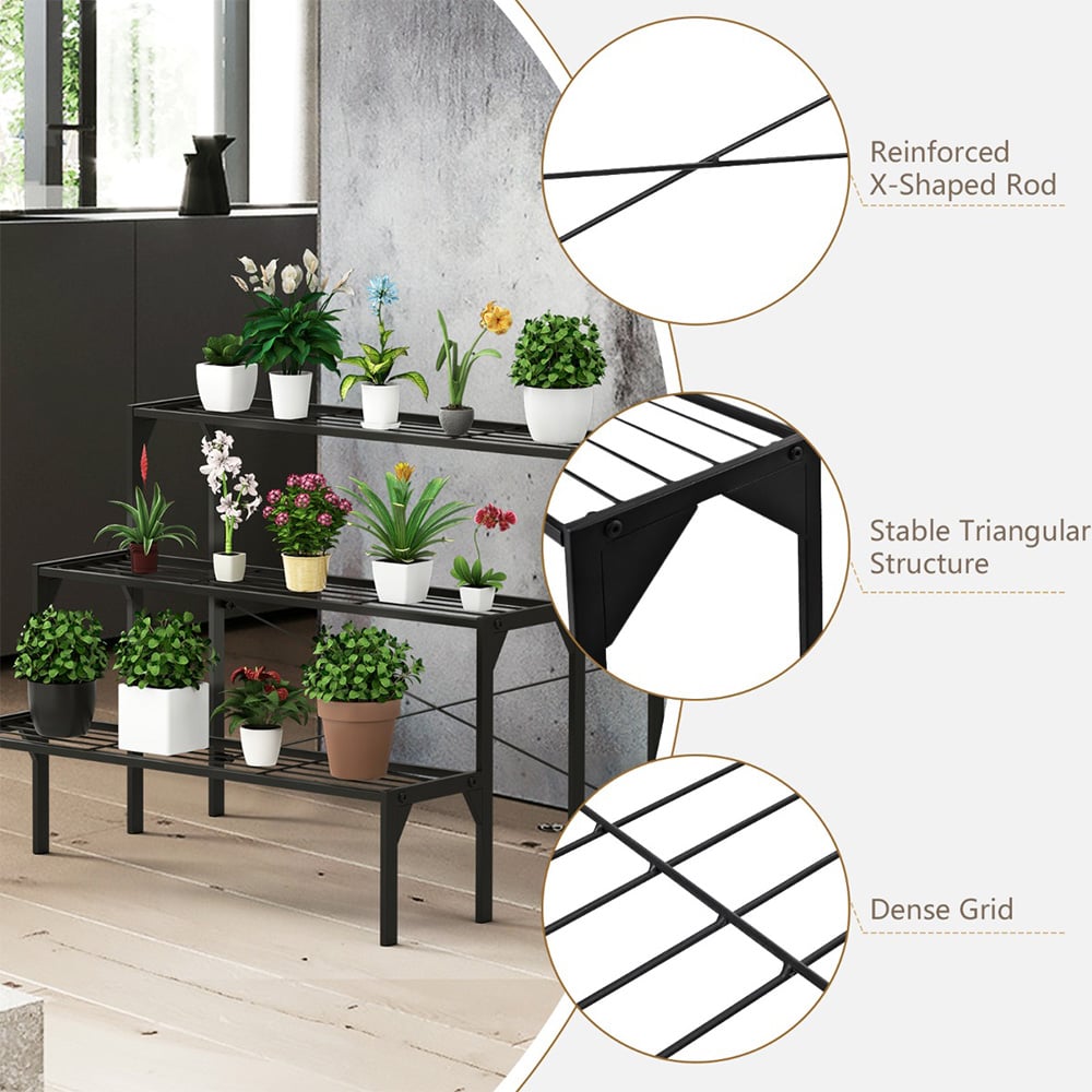 Costway 3 Tier Steel Plant Stand Image 8
