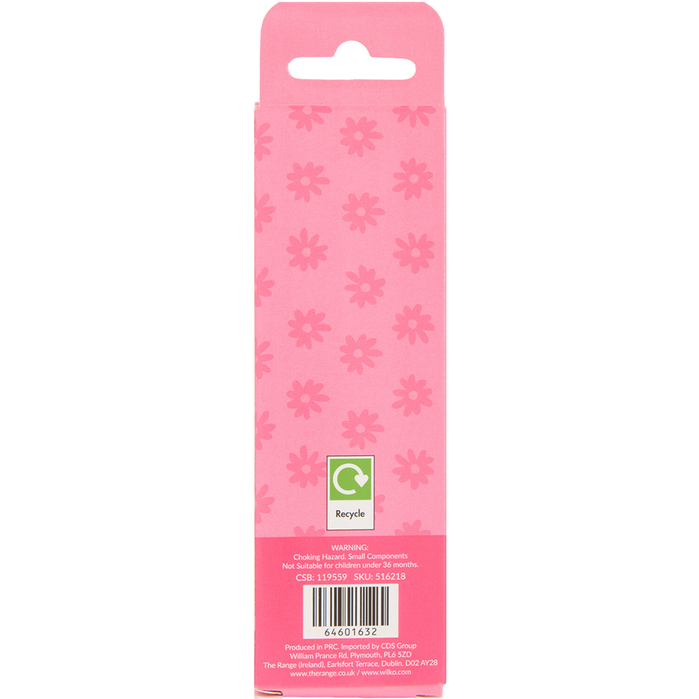 Pack of 3 Black and Pink Floral Pens Image 2
