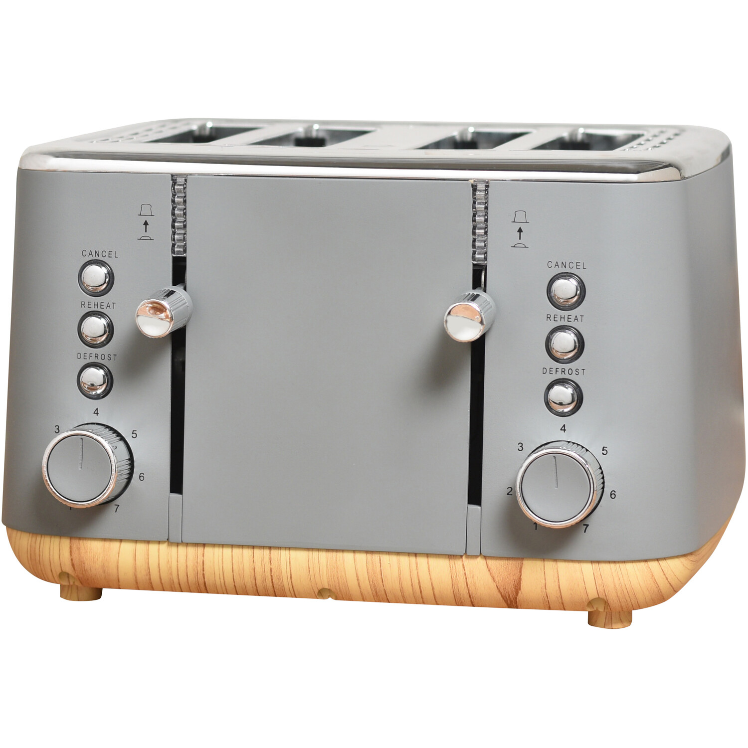 Oslo Grey 4 Slot Toaster Image