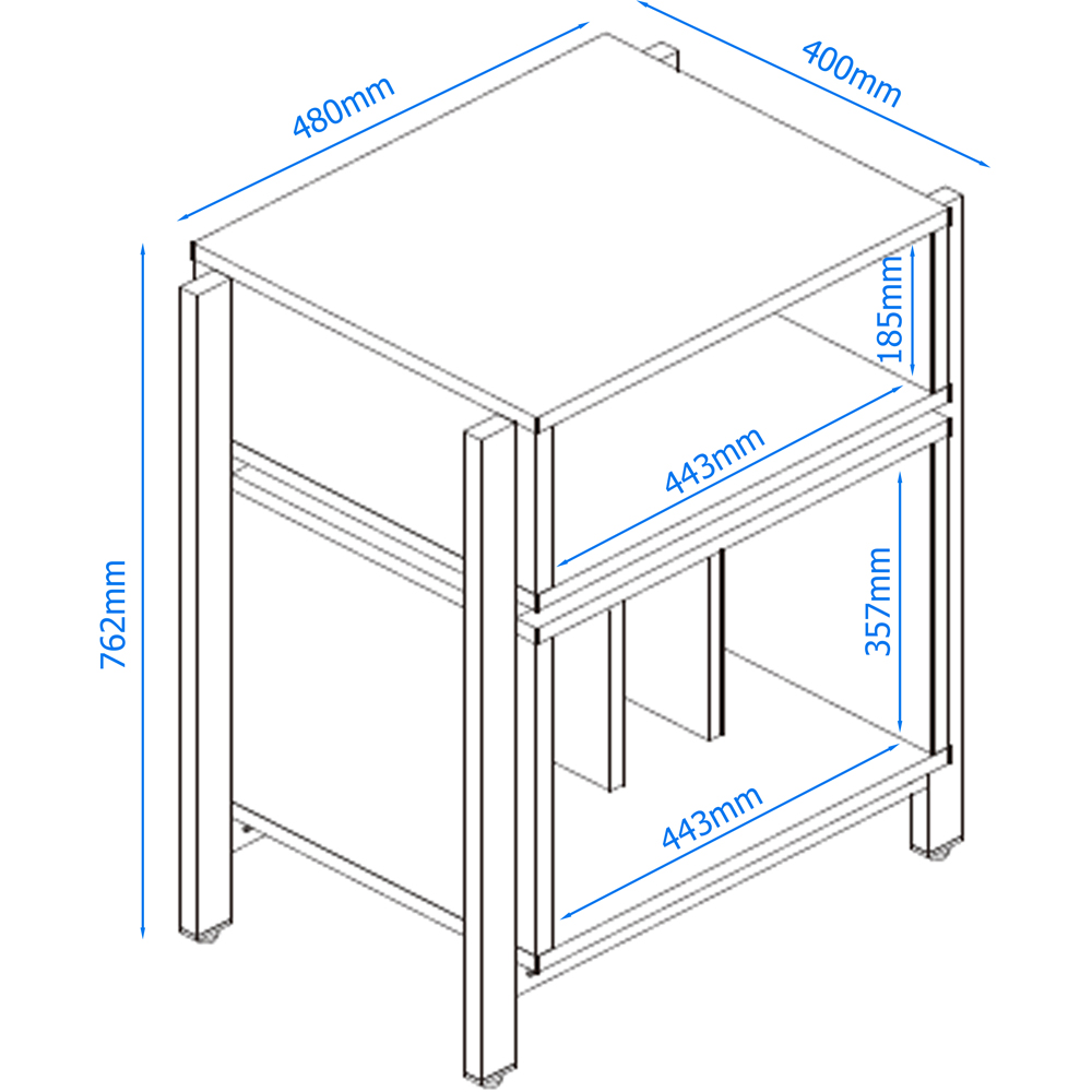 Dorel Louisiana Single Drawer Turntable Stand Image 7