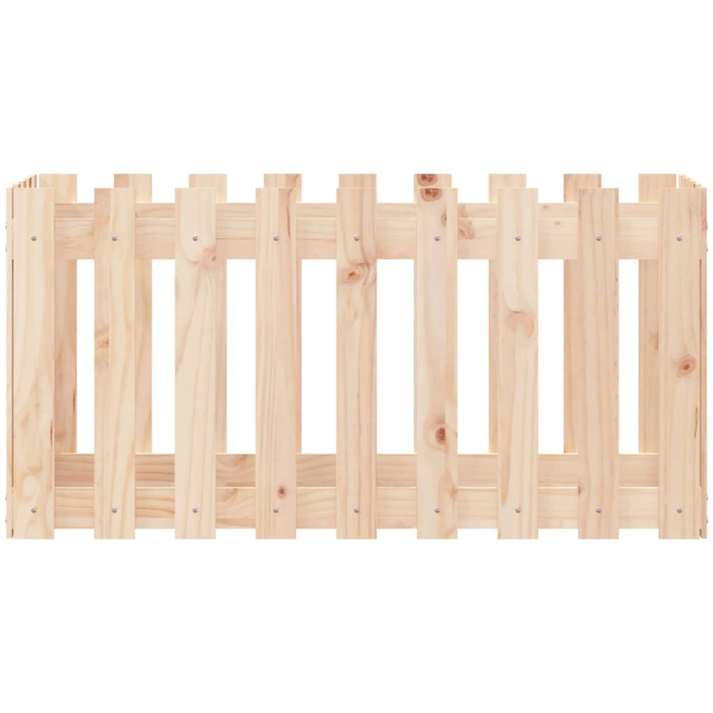 vidaXL Brown Solid Pine Wood Raised Garden Bed 50 x 100 x 50cm Image 3