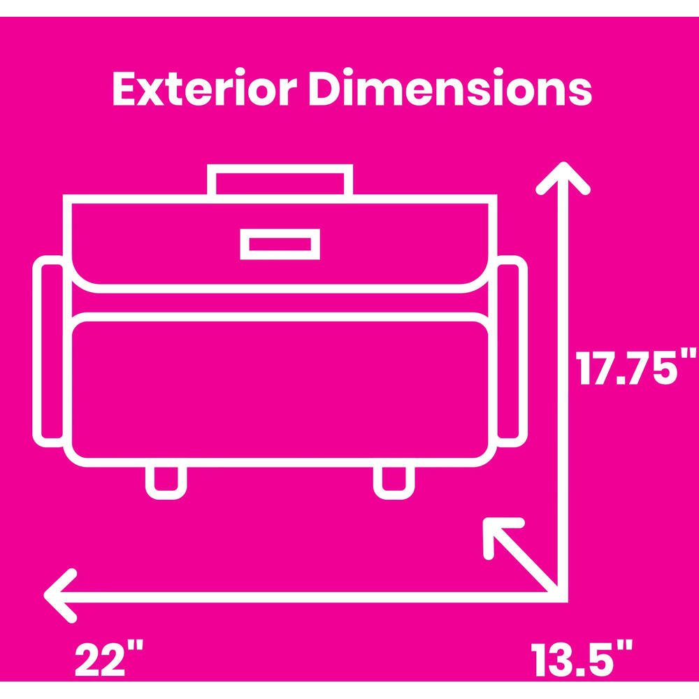 Everything Mary EVM12775-2 Quilted Black Collapsible Rolling Sewing Machine Case 55.8 x 34.3 x 45cm Image 5