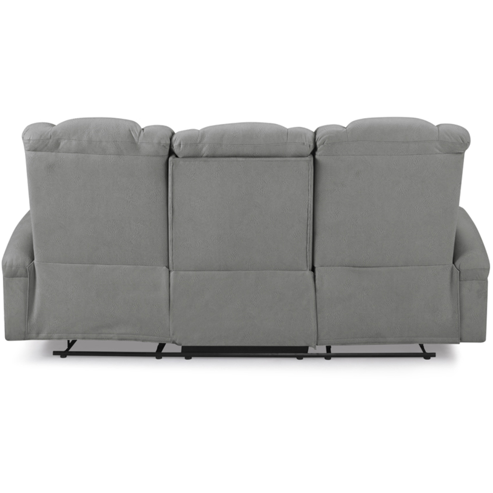 Home Detail Hannah 3 Seater Dark Grey Air Leather Electric Recliner Sofa Image 4