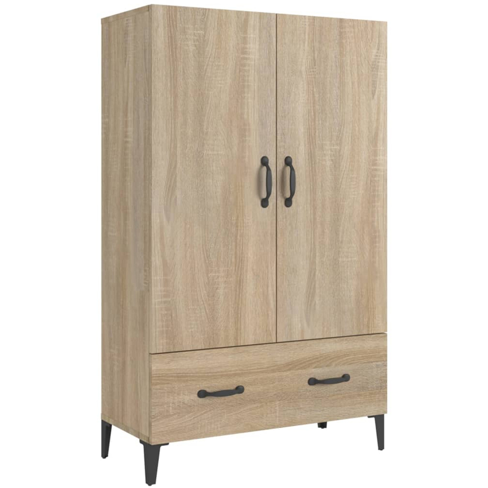 vidaXL 2 Door Single Drawer Sonoma Oak Highboard Image 2