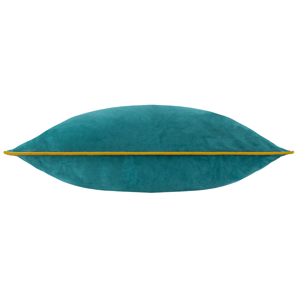 Furn Meridian Teal and Ochre Velvet Cushion 45 x 45cm Image 3