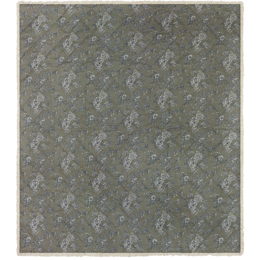 Wylder Nature Hermione Moss Ruffled Cotton Bedspread 240 x 260cm Image 3